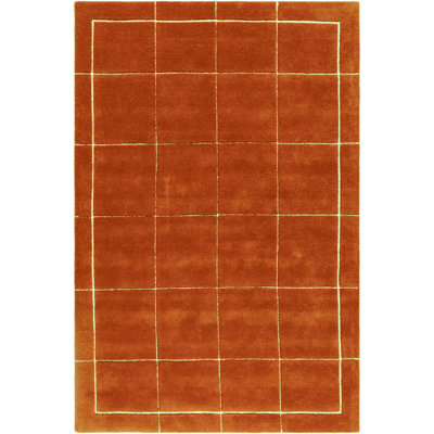 Mallory Hand-Tufted Rust Geometric Rug