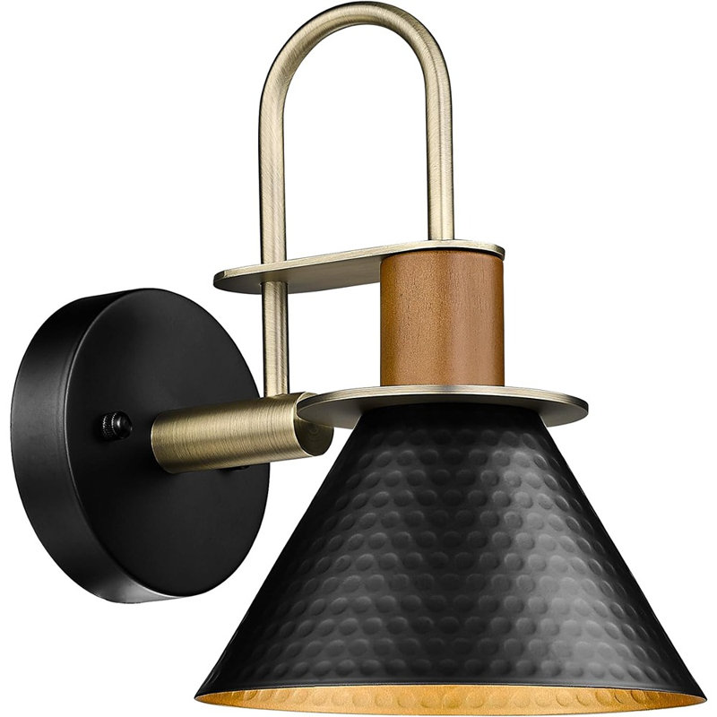 Black Wall Sconce, HWH Industrial Indoor Wall Light Fixture, Sin...