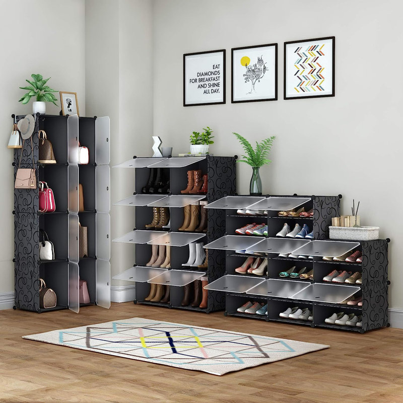 32 Pair Stackable Shoe Rack