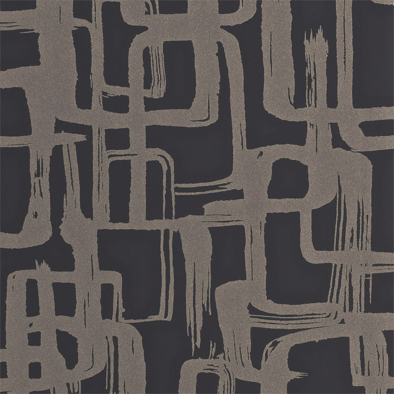 1005m x 52cm Wallpaper Roll, Gold/Onyx