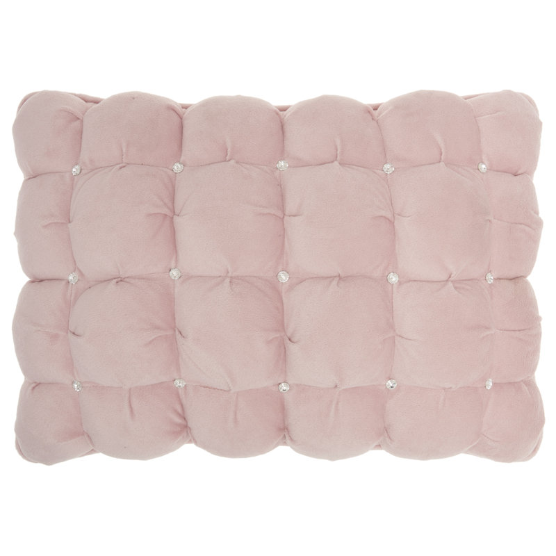 Buttons Throw Pillow, Rose
