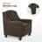 Leomar Modern Accent Armchair, Upholstered Nailhead Trim-653899622