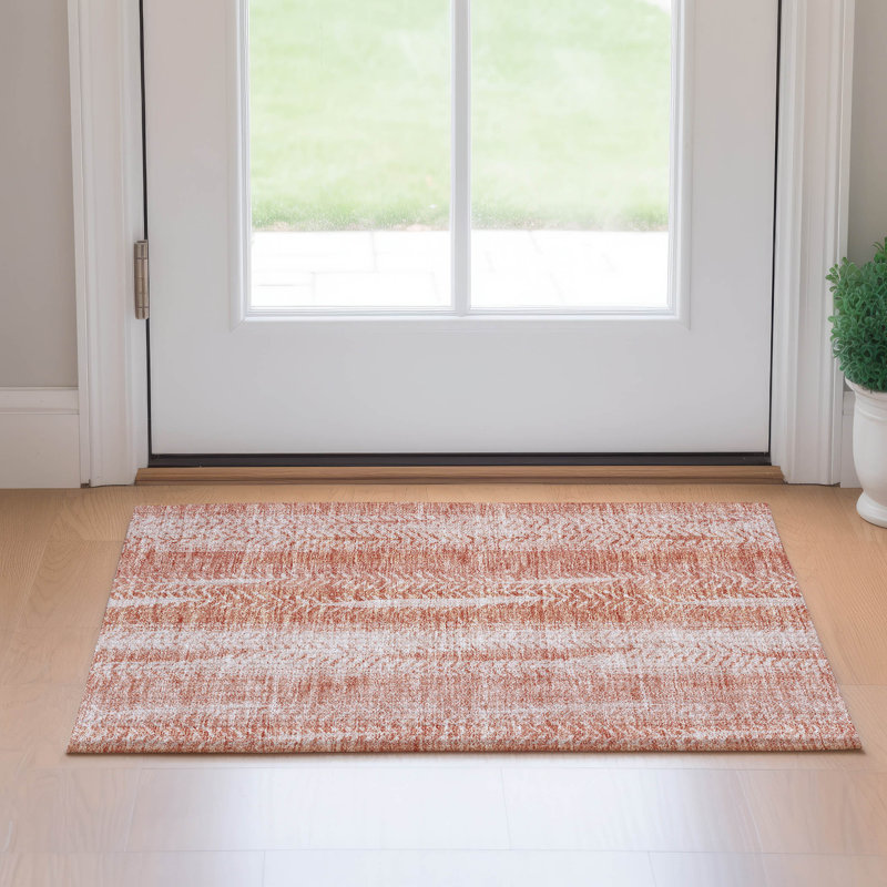 Premium Machine Washable Prisco Coral Rug, Rectangle 1'8" x 2'6"