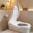 Smart Bidet Toilet Seat with Side Knob, Heated Seat, Adjustable Water Temperature and Pressure and Self Cleaning Nozzle