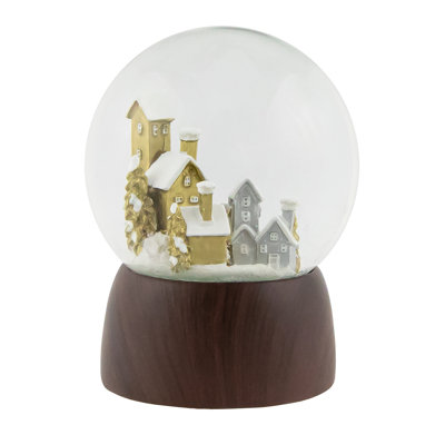 6.5" Holiday Village Wonderland Christmas Musical Snow Globe