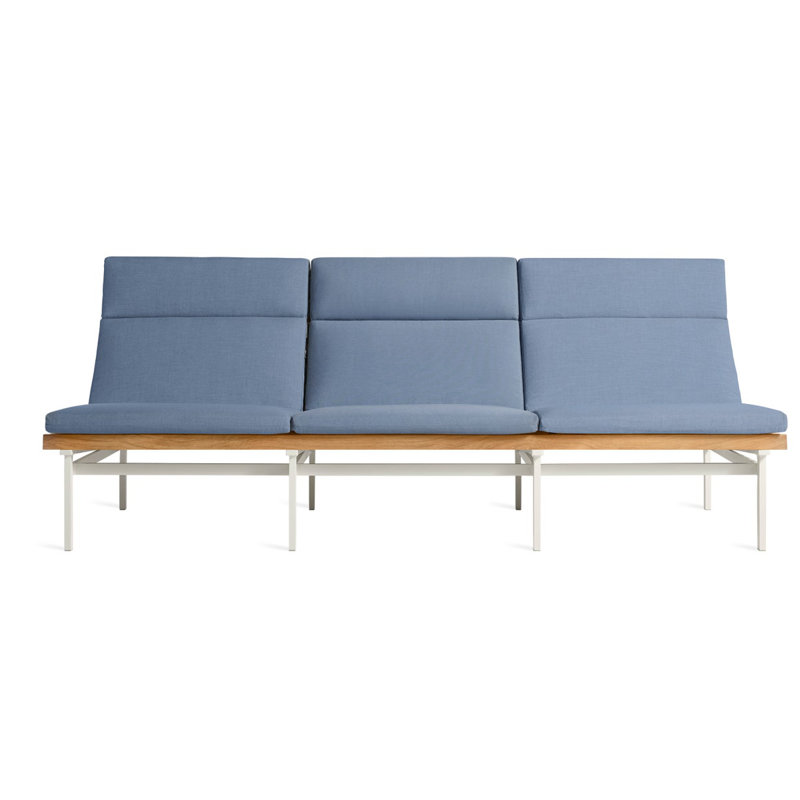 Perch Outdoor 3 - Seat Patio Sofa, White, Sunbrella Haze