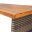 Ensemble repas d'extérieur 3 pièces en bois d'acacia avec pieds en rotin tissé à la main-930176869-930176864