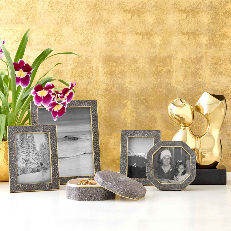 Shagreen Picture Frame, 8" x 10", Chocolate
