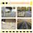 48-Inch Carbon Steel Security Bollard, Yellow and Black