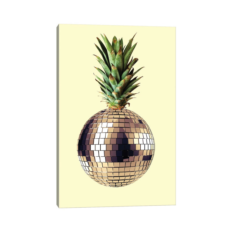 Ananas Party by Kiki C Landon - Wrapped Canvas Print, 30.48cm H x 20.32cm W x 1.91cm D