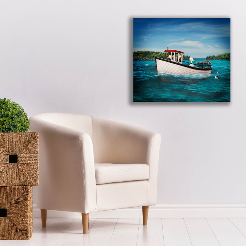 Toile épique Graffiti «Lobster Fishing» par John Hovenstine, 30 po x 26 po, H 26 po x l 30 po