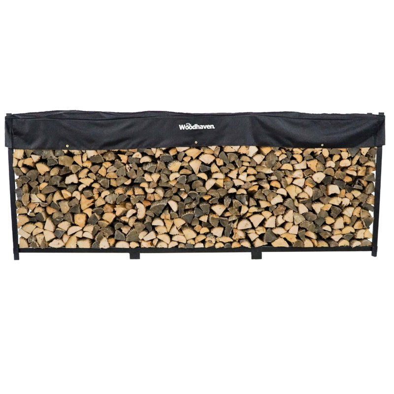 Porte bûche, Noir, H 48 po x l 144 po x p 14 po
