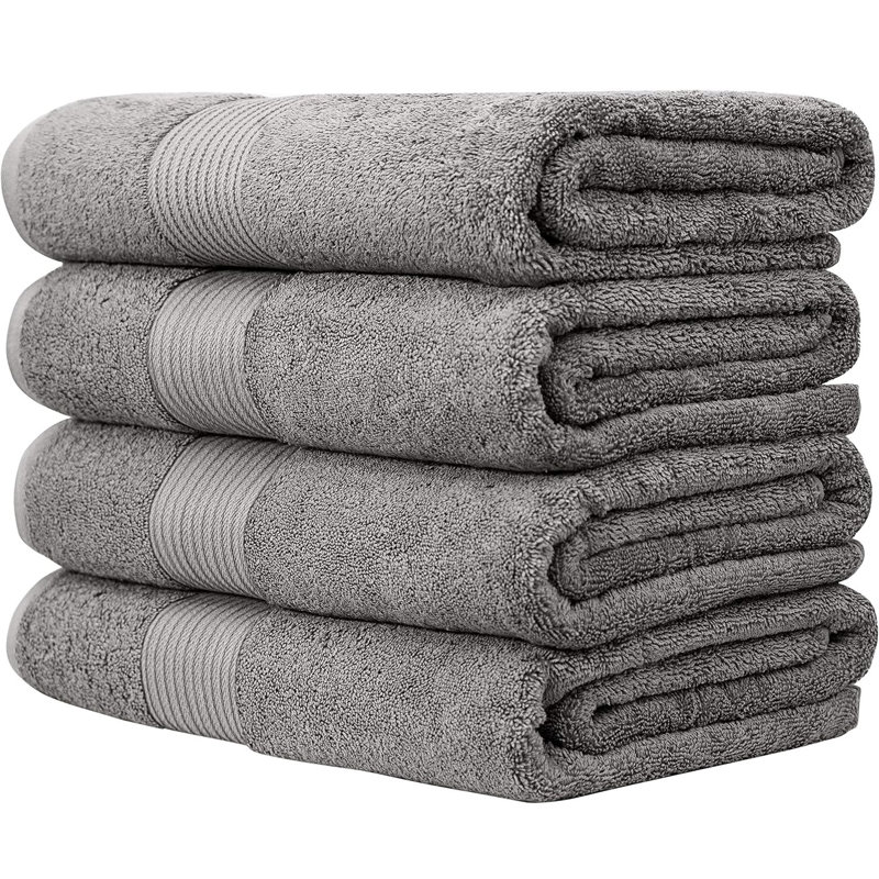 100% Cotton Bath Towel, Grey