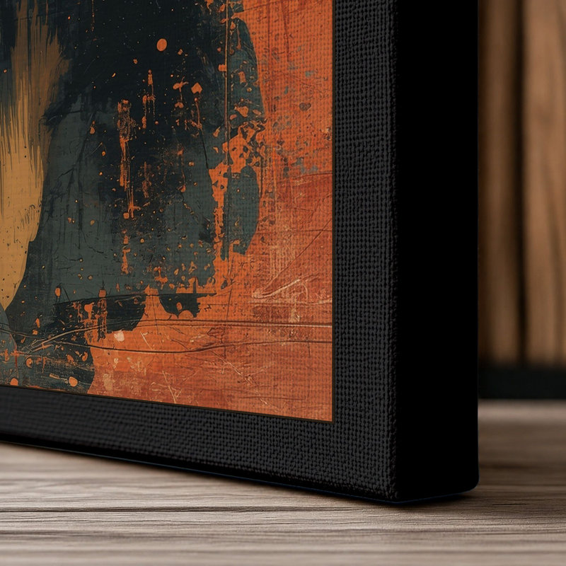 Panda Portrait Modern - Wrapped Canvas, 24x16 - 61.0 x 40.6 cm, Black Border