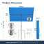 180cm X 130cm Rectangular Balcony Parasol-1754651144