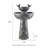 26"H 2-Tiered Birdbath Polyresin Outdoor Fountain with Birds, Pump and LED Light (KD)