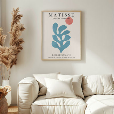 "Matisse floral", art mural texturé encadré