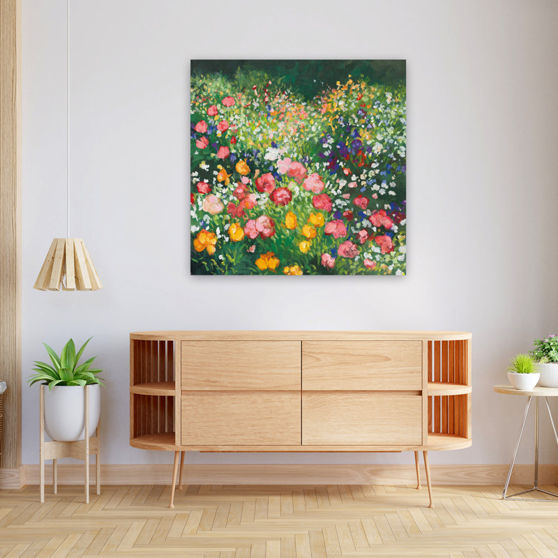 Art floral contemporain Floral Bounty, H 36 po x l 36 po
