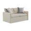 Ensemble de salon en tissu à motif Upendo, beige sable et lin beige 3 pièces