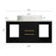 Meuble-lavabo 40,0 po avec lavabo en céramique, meuble-lavabo flottant avec 2 tiroirs et 2 rangements-814931085