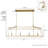 Jasmine Roth 4 - Light Aluminium Dimmable Kitchen Island Square / Rectangle Chandelier-91604924