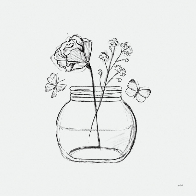 Parmi les fleurs sauvages VI par Leah York - impression, Papier avec cadre photo en érable, Non, H 36 po x l 36 po