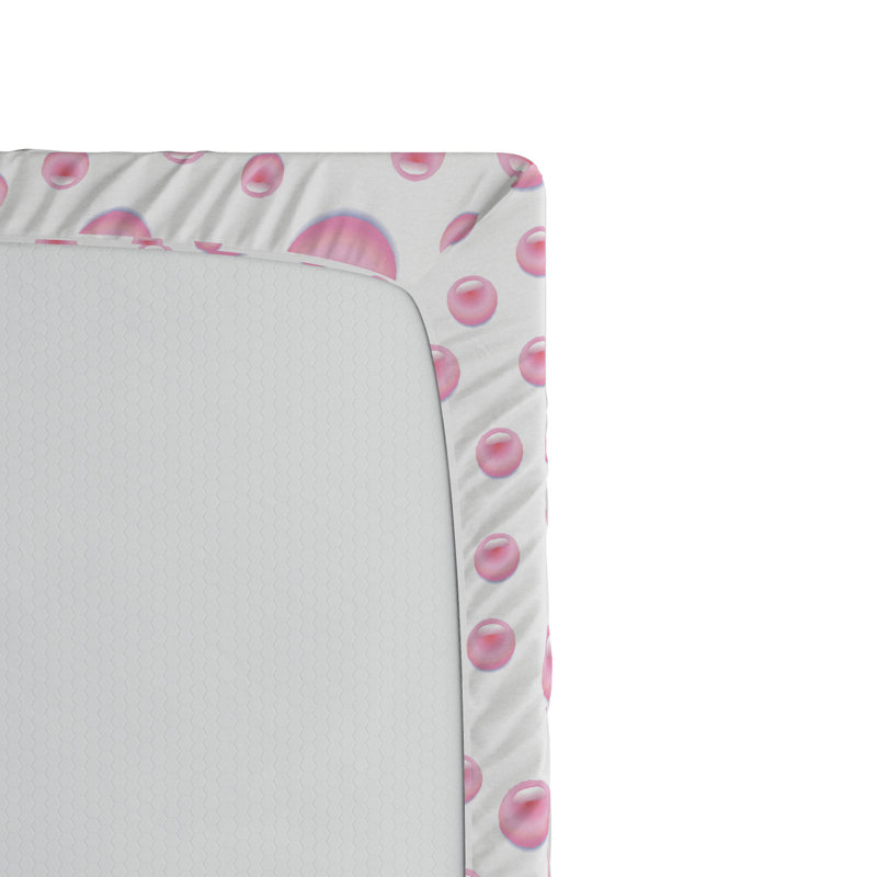Drap-housse à pois Pearls, Drap-housse de taille simple
