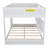 Queen Over Queen Bunk Bed Solid Pine Wood With Built-In Storage Shelves, Integrated Charging Station And Full-Length Guardrails-1825940292