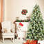 Arbre de Noël de 7 pi avec 1348 pointes mélangées, 82 branches de pin, branches articulées à installation rapide, support en métal robuste pour la saison 84 - assemblage sans effort à corps plein, festivités stables