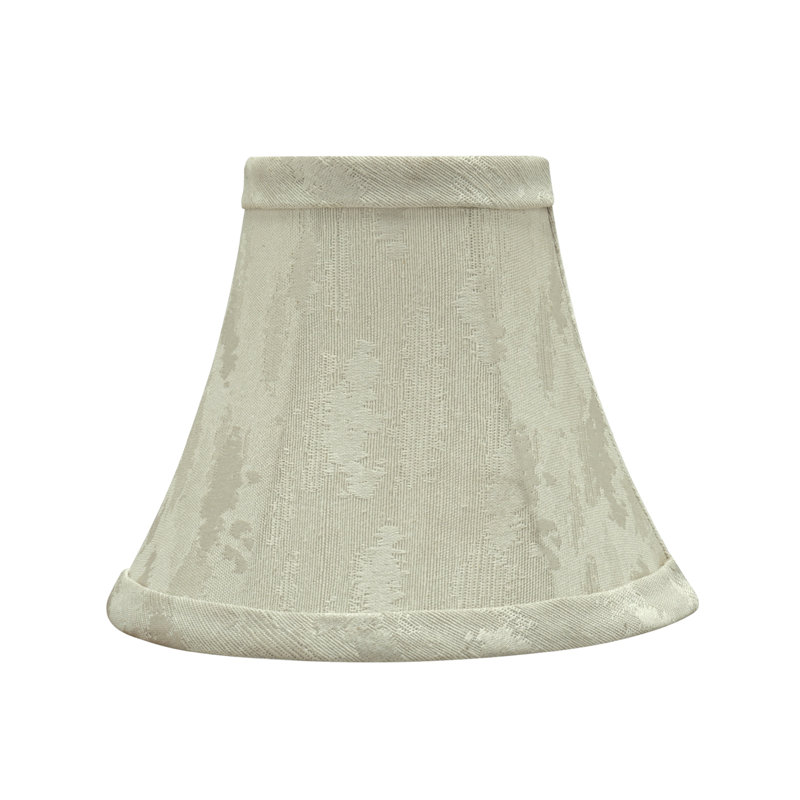 Abat-jour en tissu texturé jacquard H 5 po en tissu crème