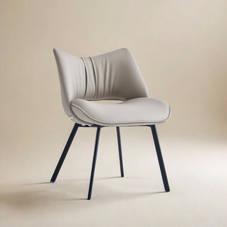 Corrigan Studio® Solid Grey Dining Chairs, Mid-Century Style Side