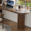 Bureau en bois massif noyer courbé-108687337-108687335