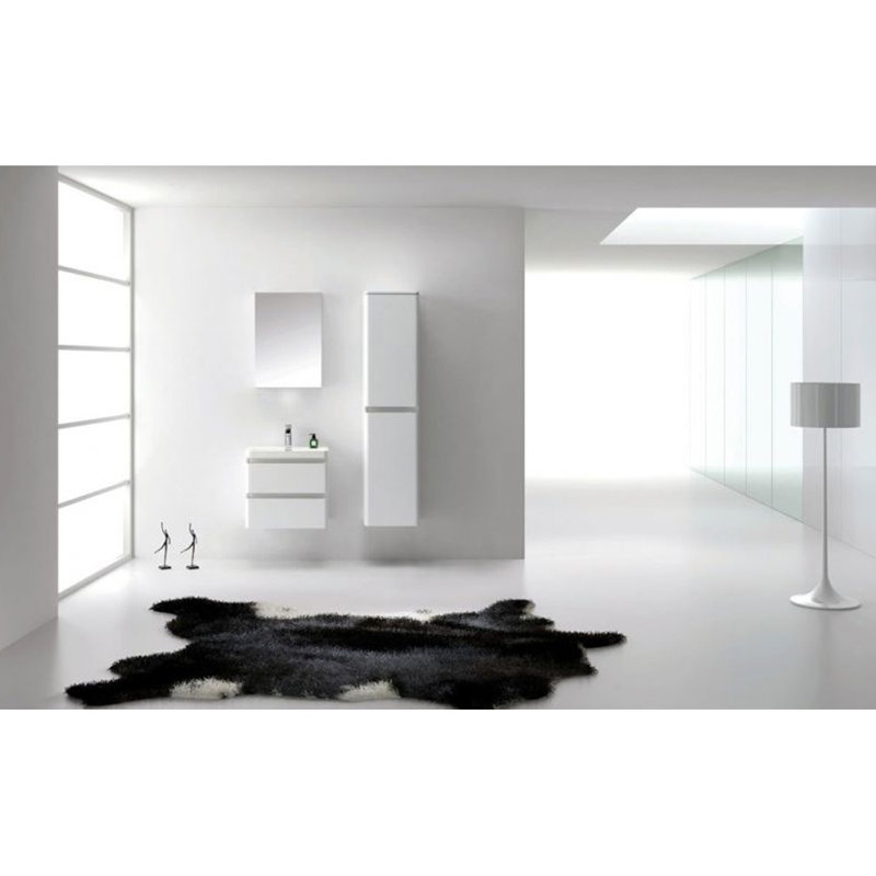 Bridge 600 mm Single Vanity, Gloss White