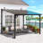 Gazebo, Wall Mounted Gazebo, Lean To Metal Awnings Gazebos, Gazebo Pergola With Sloped Roof, Outdoor Patio Gazebo Awning For Backyard, Deck-106693956-106901055