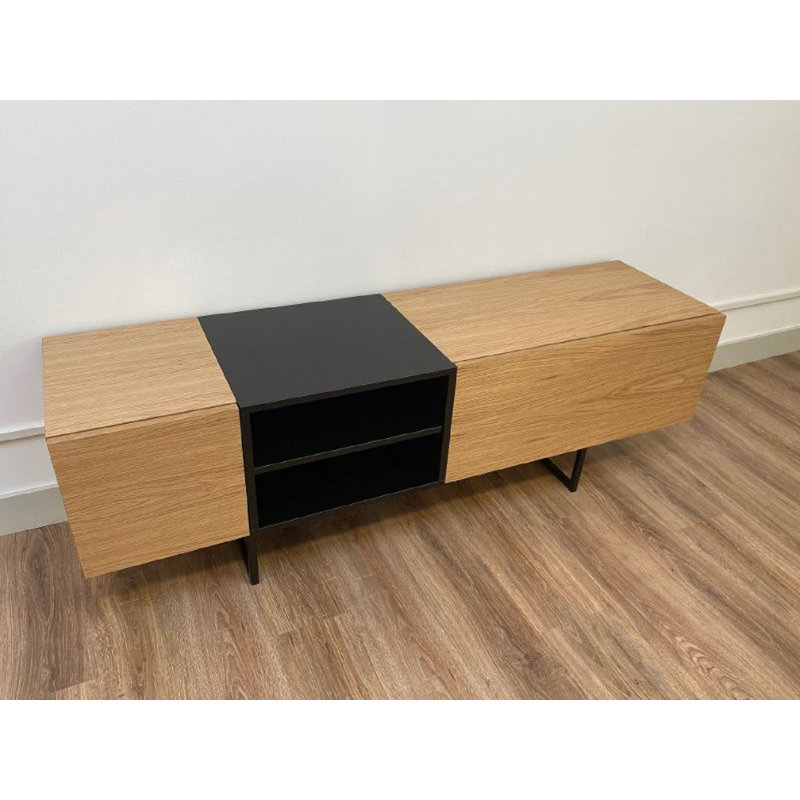 Largo Unfinished TV Stand for TVs up to 70", Oak