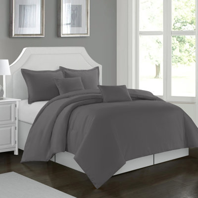 Cathyjo Super Soft Microfibre Reversible 200 TC Plain Duvet Cover Set with Cases