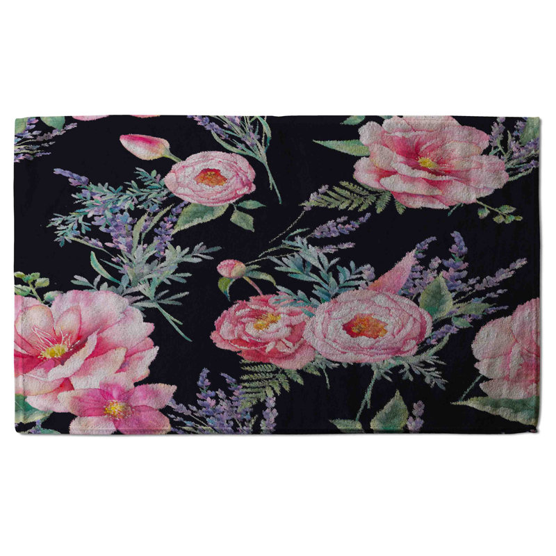 Cotton Floral Waffle Kitchen Towel