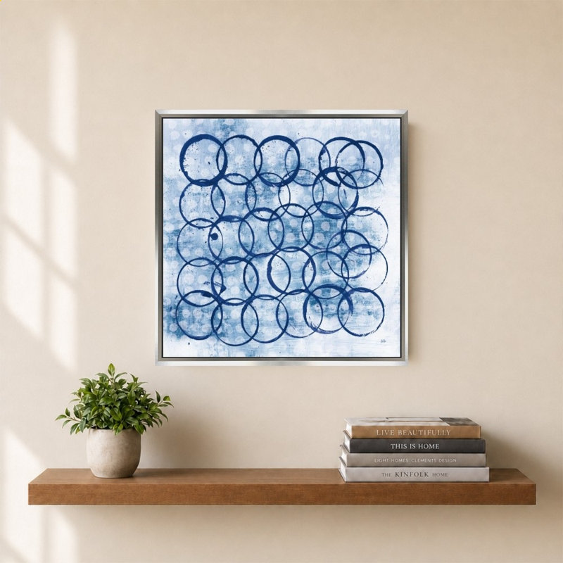 «Eclipse II» par Melissa Averinos - Impression sur toile, 34" H x 34" W, Silver
