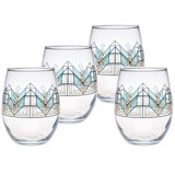 Frank Lloyd Wright Lake Geneva Tulip 15-Ounce Stemless Wine Glass