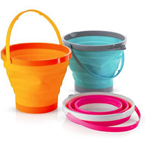 Collapsible Bucket 2.6/5.3 Gallon Container Folding Water Bucket Portable  Lightweight Wash Basin for Outdoor Camping For Car