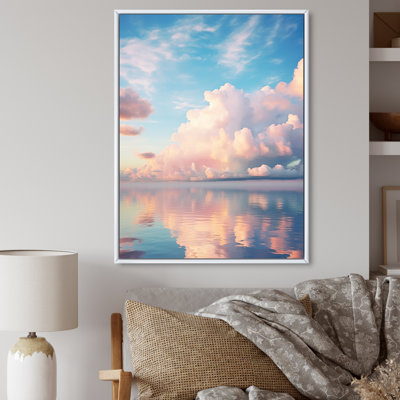 «Serino White Sky Pure Elegance», reproduction d'art sur toile encadrée