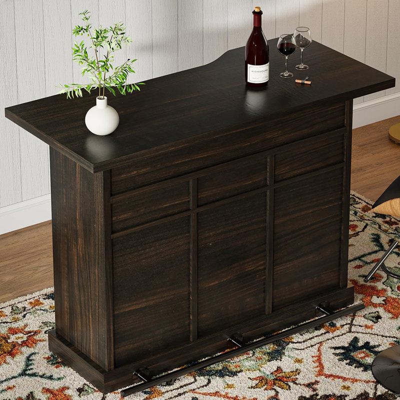 Abrianna 52" Bar Cabinet, Brown/Brown