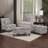 Large Upholstered Rectangular Storage Ottoman Bench With Hinged Lid, Slate Damask