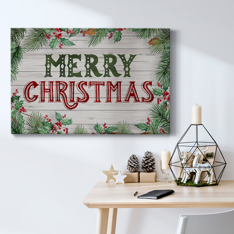 Toile tendue avec châssis de Noël, H 40 po x l 60 po