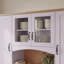 Armoire de cuisine de grande taille (66,9 po) de largeur avec vaisselier, portes vitrées, 2 tiroirs et étagères réglables