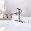 Robinet à poignée simple en laiton Precision Water Flow pour salles de bain et bars - Nickel brossé
