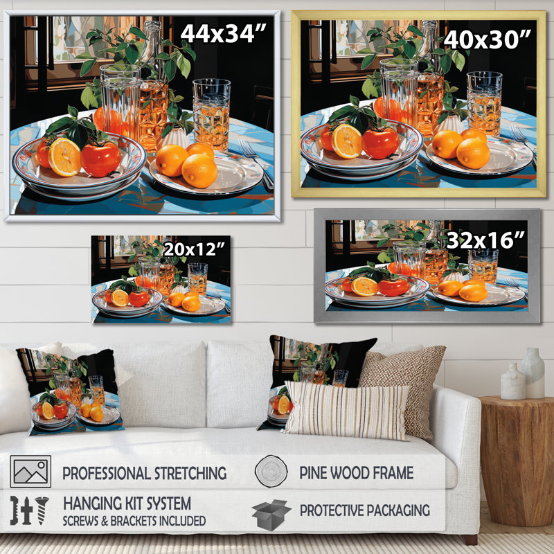 Cocktails Symphony I - Food & Beverage Wall Art Prints, H 24 po x l 32 po x P 1 po, Toile tendue