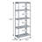 Grey And Silver 4-Shelf Bookcase