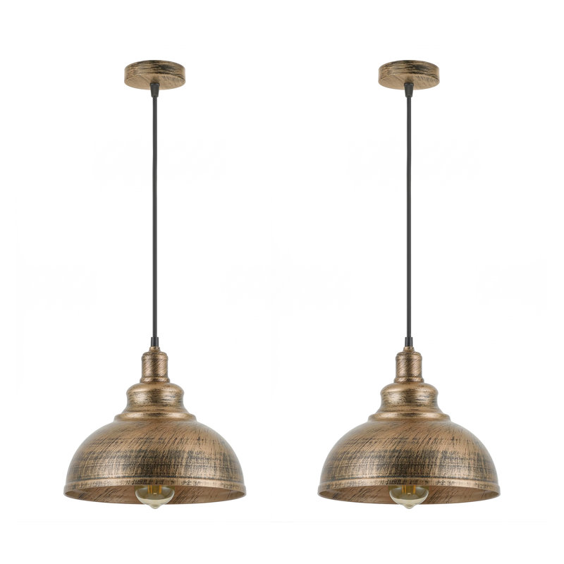 1 - Light Dome Pendant, Brushed Copper