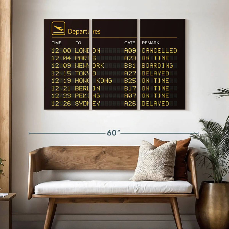 Ensemble de voyage sur toile 3 pièces, H 32 po x l 50 po x P 1,25 po